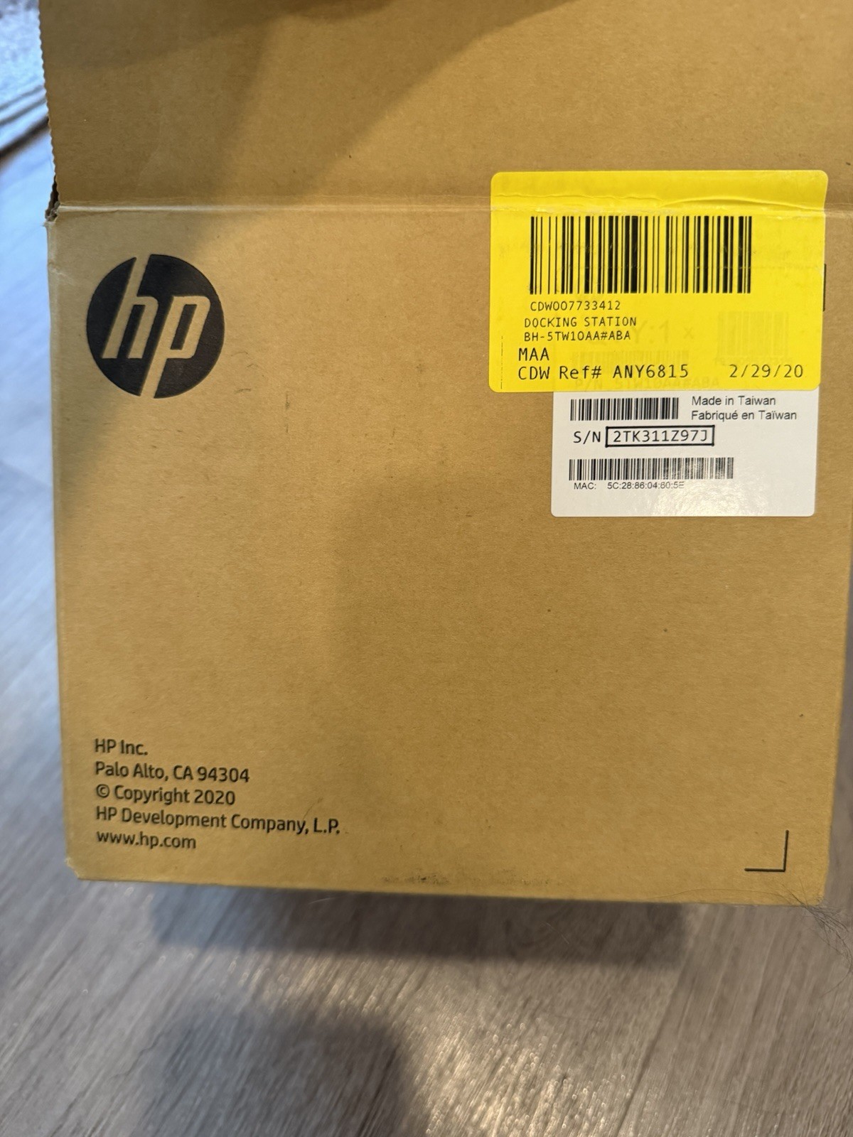 HP G5 USB-C Universal Docking Station AC-Powered Built-In USB Port Black