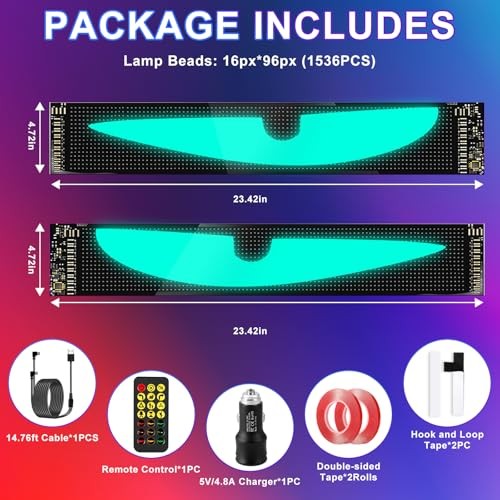 Devil Eyes Light for Cars, 2-Pack LED Eyes for Car Windshield with Perfect