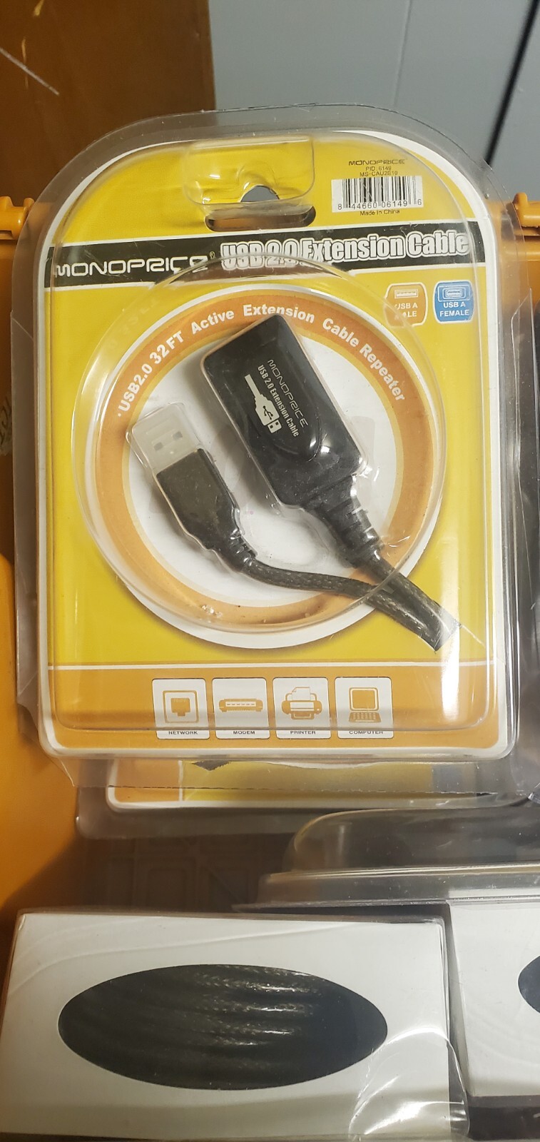 Monoprice 32ft USB 2.0 A Male to A Female Active Extension Cable