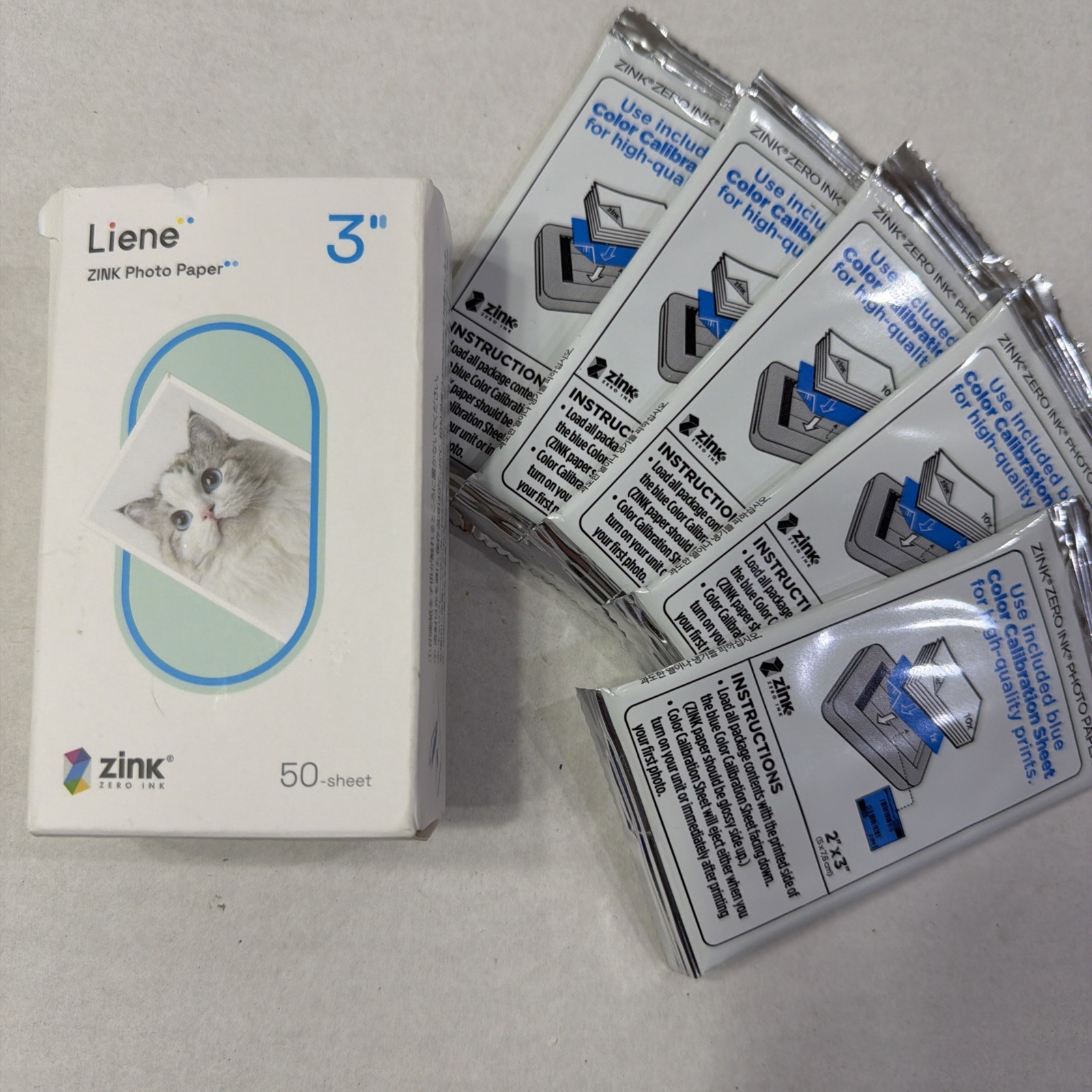 Liene 2×3” Mini Portable Instant Photo Printer Paper, 50 photos