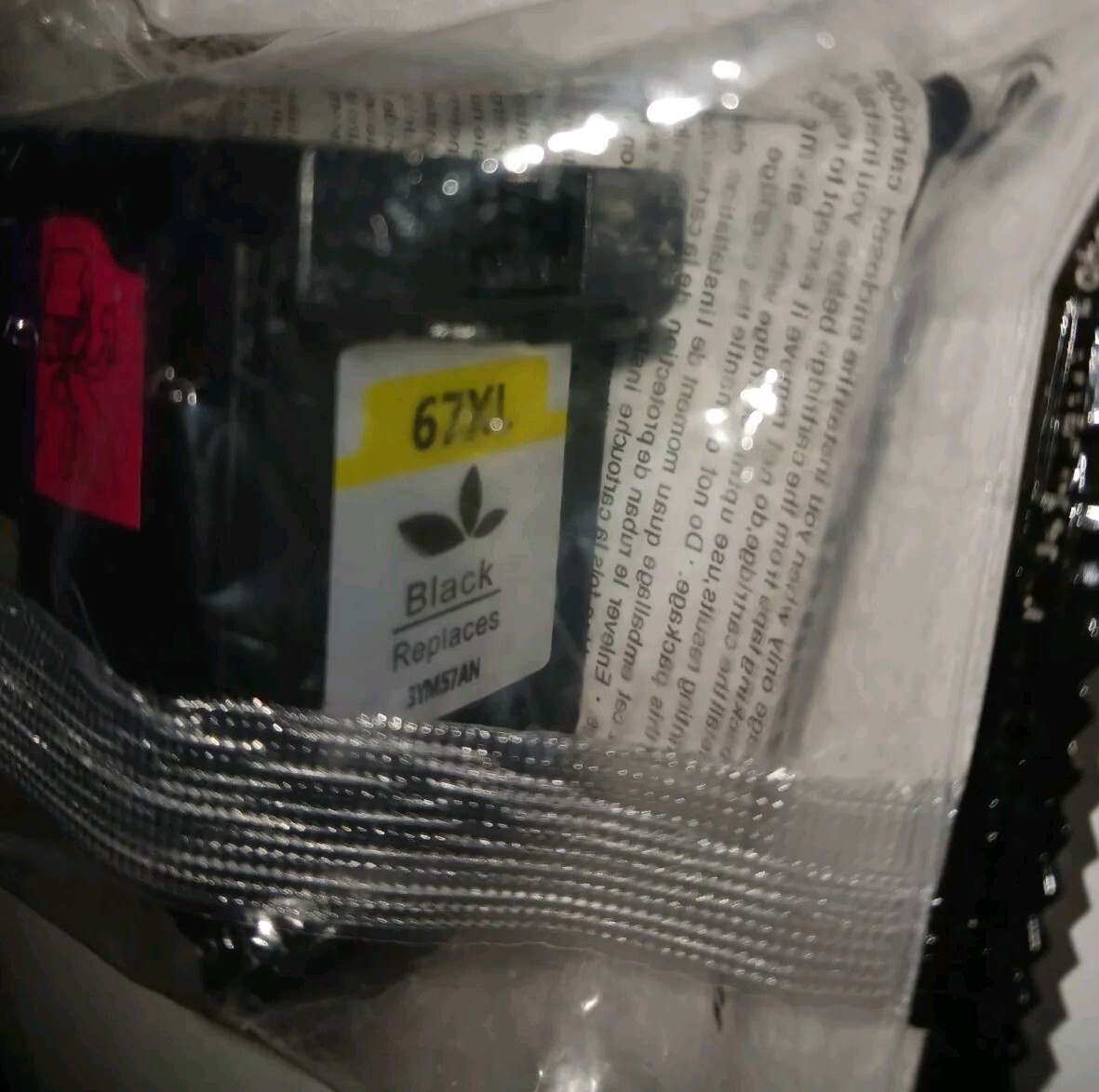 67XL Black Replacement ink 3ym57an