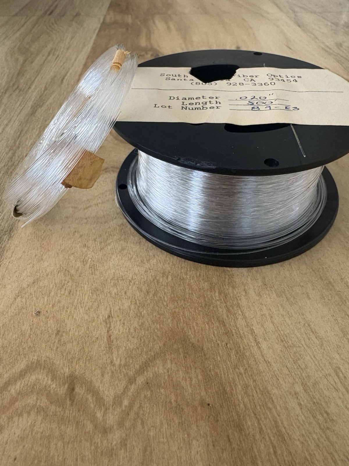 Fiber Optics .020” Diameter Spool 500+ Length