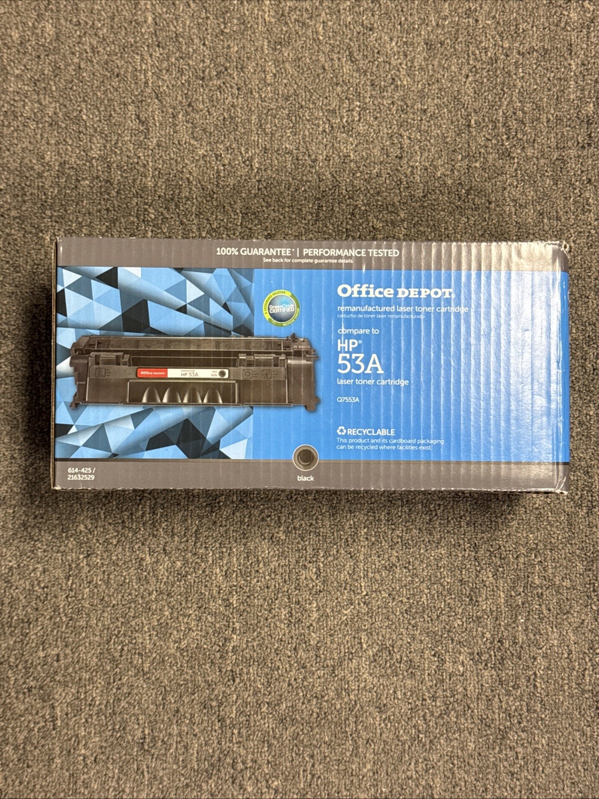 HP 53A Office Depot Brand Black Toner Cartridge Replacement- Open Box