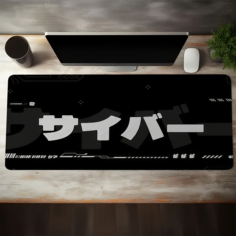 40*90cm1pc Cyberpunk-patterned mouse pad anti-slip rubber base – a fashionable d