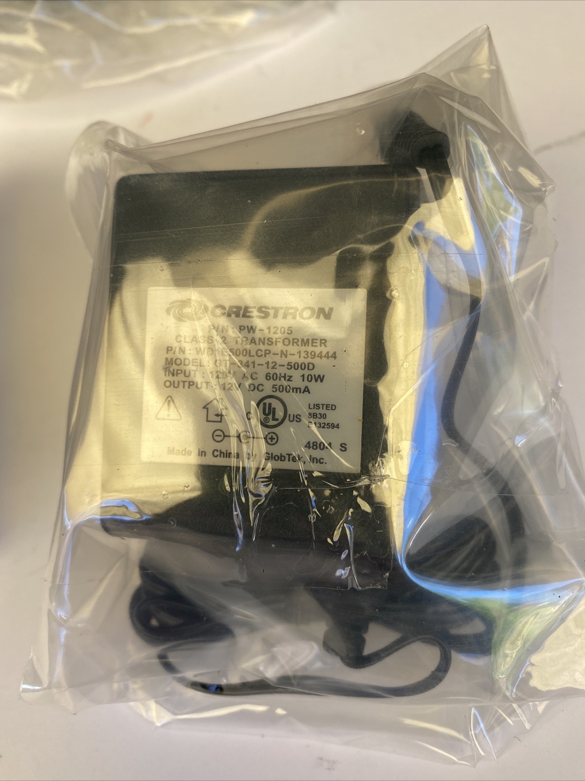 NEW CRESTRON PW-1205 CLASS 2 TRANSFORMER POWER SUPPLY 12V 500MA