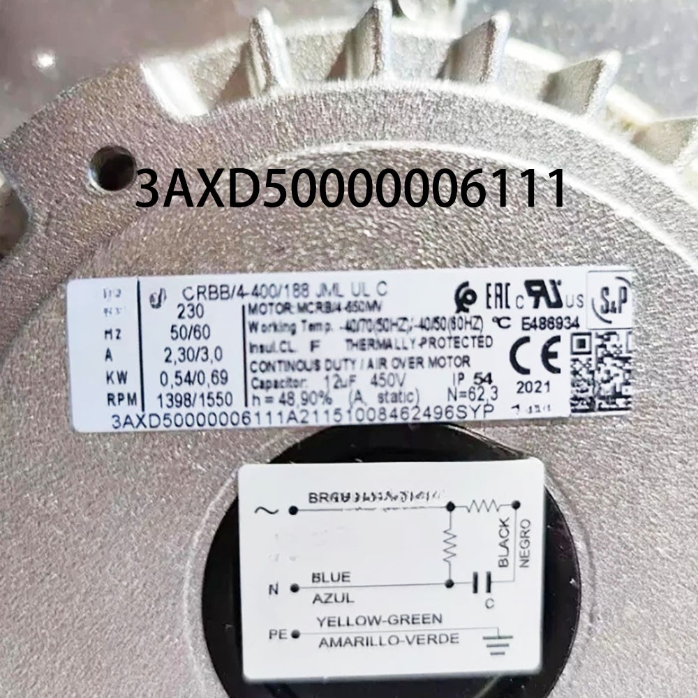 New CRBB/4-400/188 3AXD50000006111 230V 0.54/0.69KW Industrial control fan