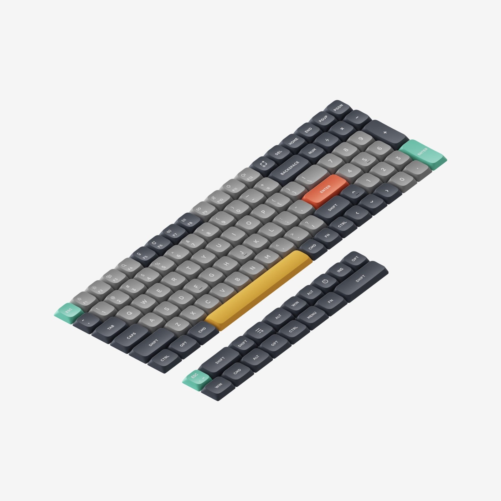 Nuphy Air60 HE Hall Effect Low Profile Gaming Keyboard + Case 2x OEM Keycap Sets