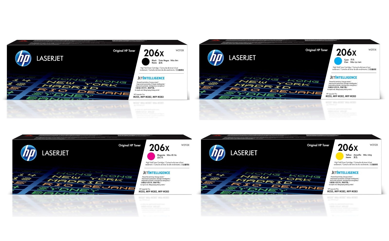 New HP 206X 4 Colour Set Toner Cartridge W2110X-W2111X-W2112X-W2113X 🚚Fast Ship