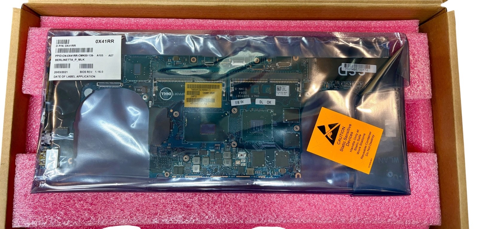 NEW Dell Precision 5520 i7-7820 2.9GHz CPU Motherboard LA-E331P X41RR NVIDIA GPU
