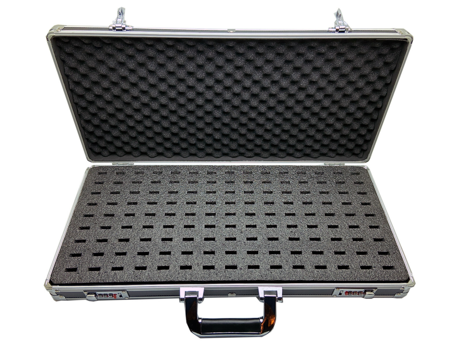Portable USB Flash Drive Organizer Case – Aluminum Top Carry Handle – 130 slots