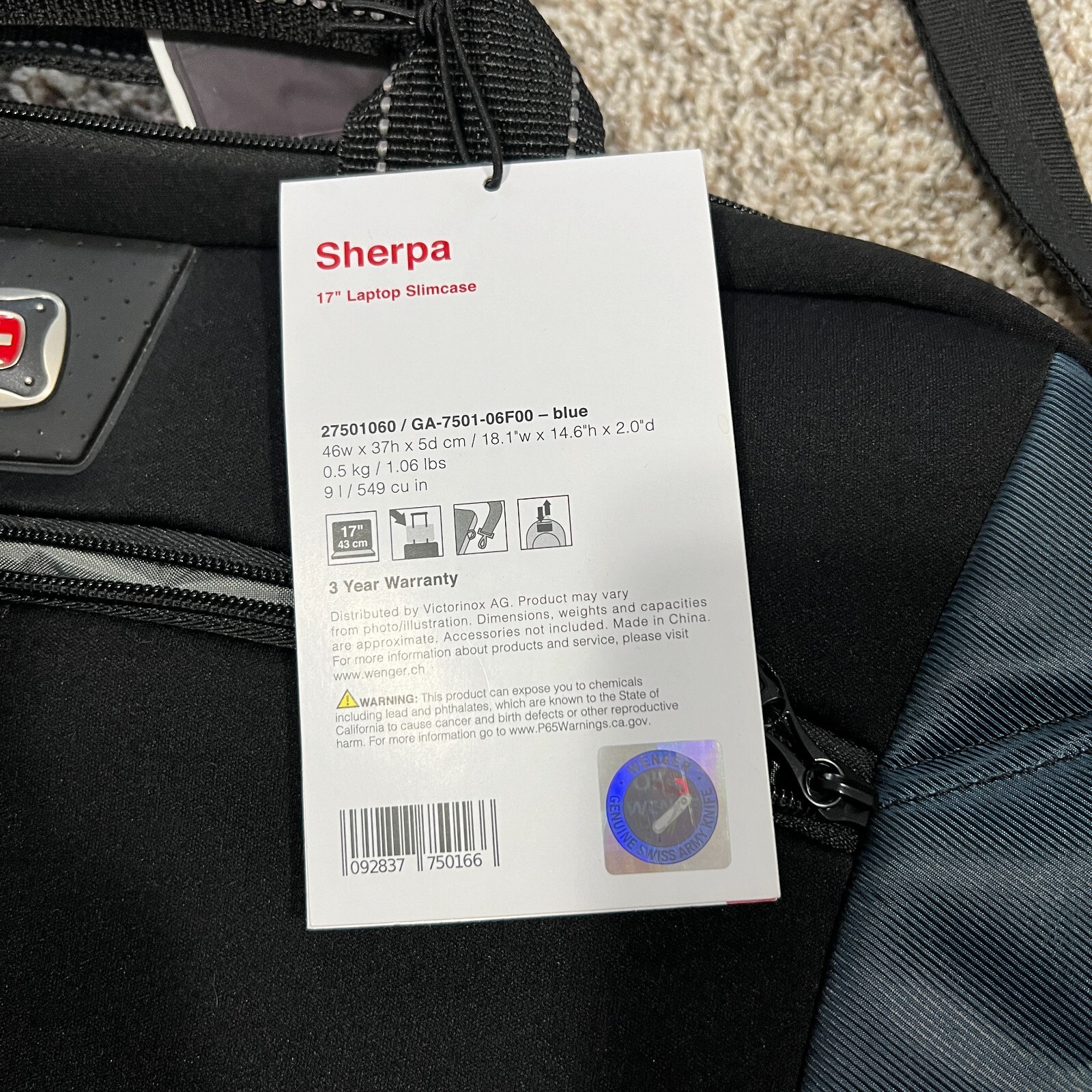 Swissgear By Wenger The Sherpa Computer Laptop Bag Slimcase Bag Fits 17” Device