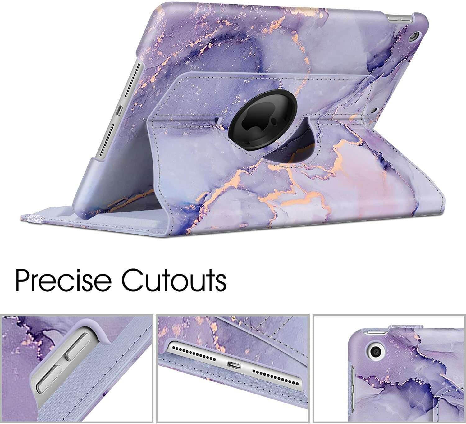 360 Rotating Case For Apple iPad 10.2″ 9th /8th Gen Stand PU Leather Smart Cover