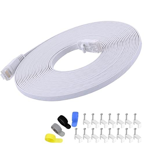 Cat 6 Ethernet Cable internet &Computer Cable with Snagless RJ45 Connectors 35ft