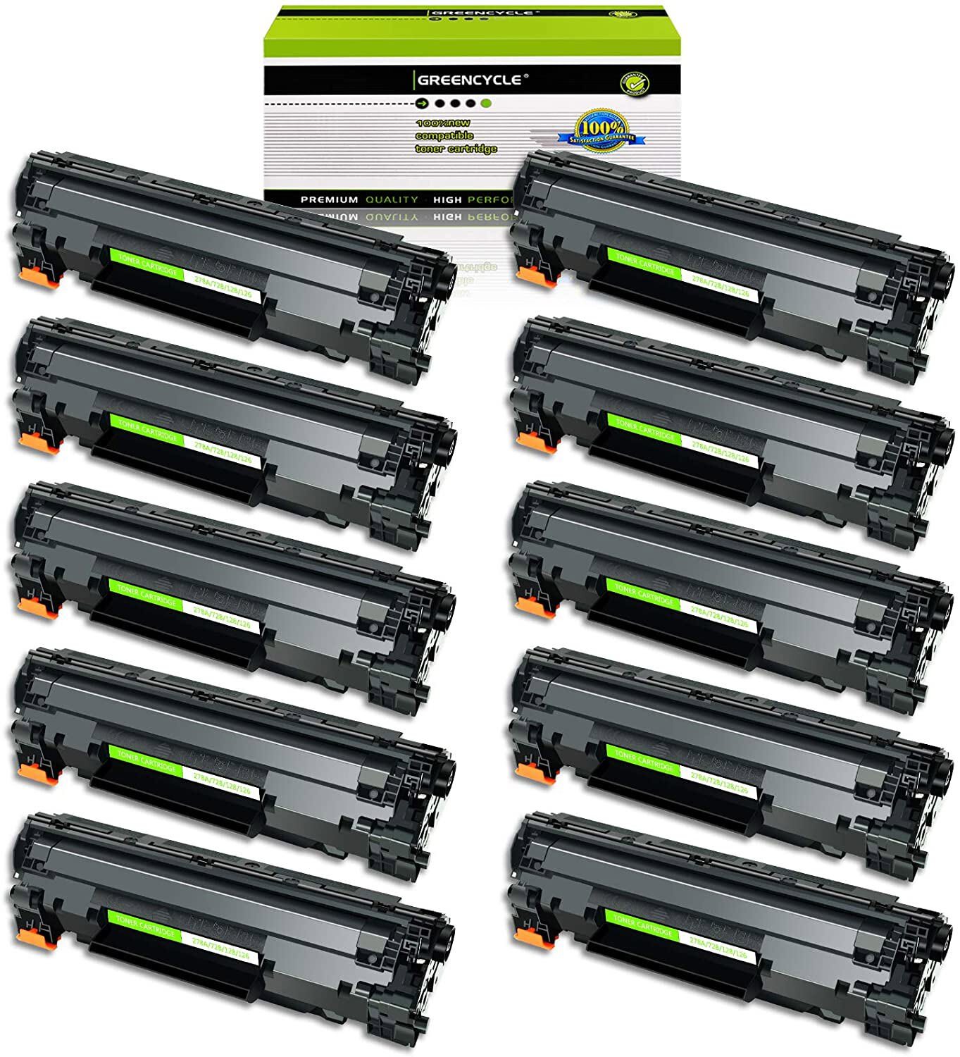 10PK CE278A Toner Fits for HP 78A LaserJet P1608dn P1609dn P1606dn P1607dn P1560