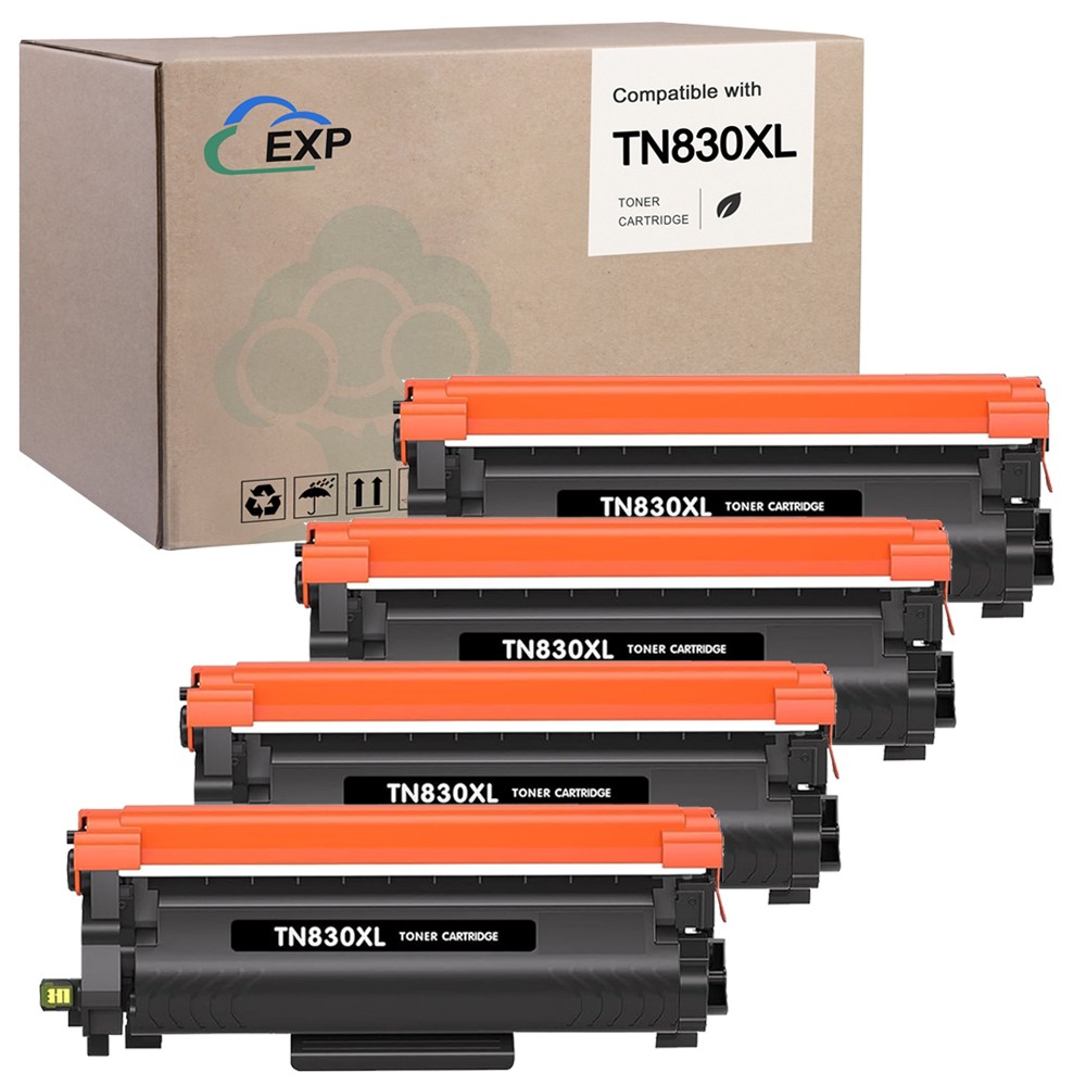 1-4PK TN830 XL Toner Compatible for Brother DCP-L2640DW HL-L2460DW MFC-L2820DW