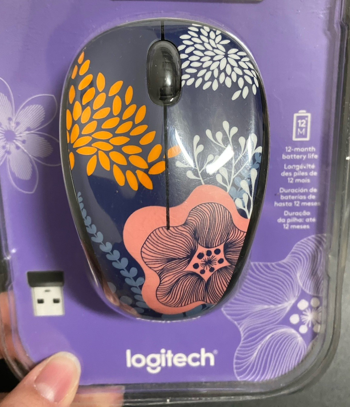 NEW Logitech M317C Collection Wireless Mouse Modern Floral Design