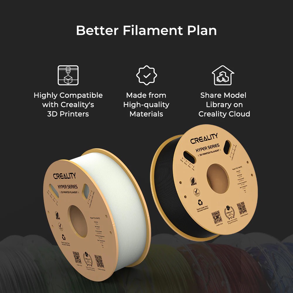 Creality PLA Filament Pro, Hyper PLA High Speed 3D Printer Filament 1.75mm 1KG