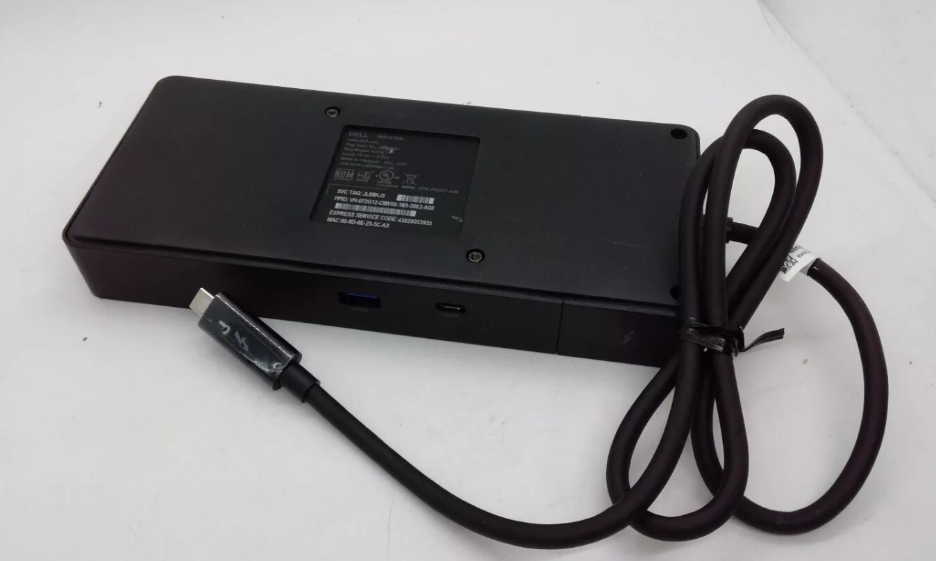 Dell WD19TBS Thunderbolt 3 USB-C DisplayPort Docking Station 180w Power Adapter