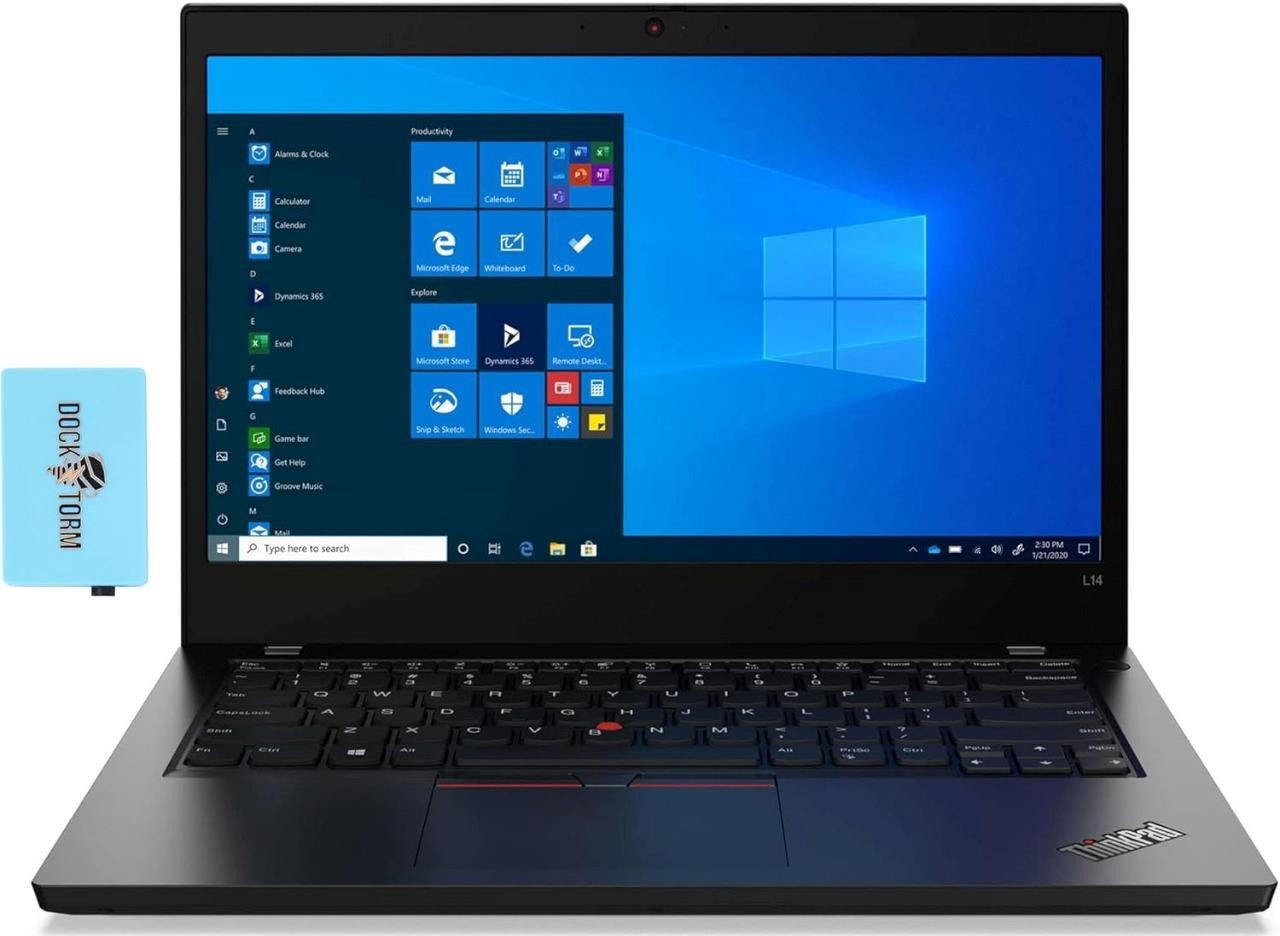 Lenovo Thinkpad L14 G2 14″ AMD Ryzen 5 Pro 5650U 16GB RAM 256GB SSD, Black