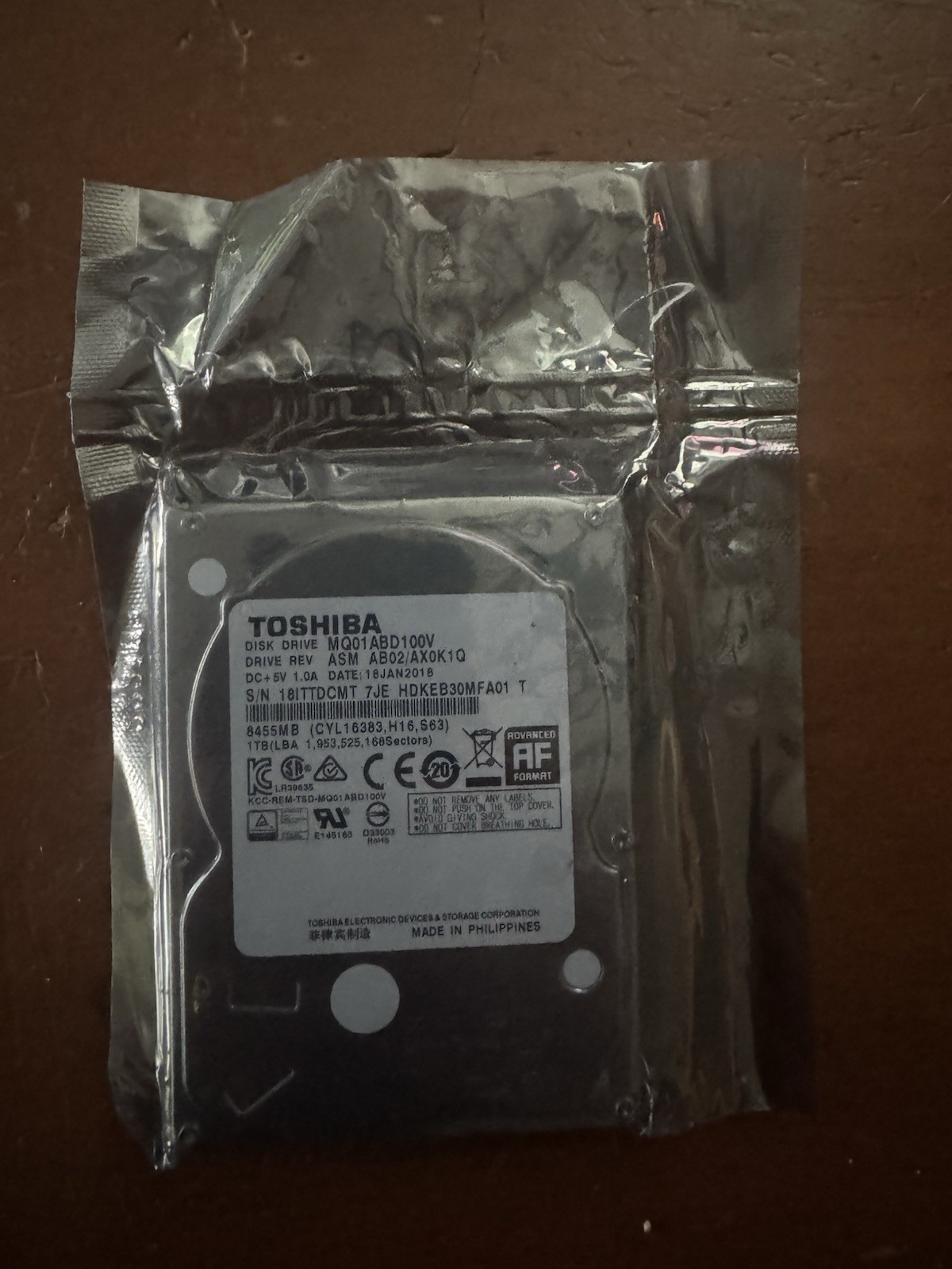 Toshiba 500GB 5400RPM 8MB Cache 9.5mm SATA 3.0Gb/s 2.5″ Notebook Hard Drive