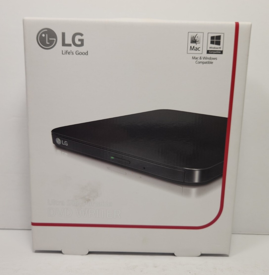 LG SP80 SP80NB80 ULTRA SLIM PORTABLE DVD WRITER MAC & WINDOWS COMPATIBLE NEW NIB