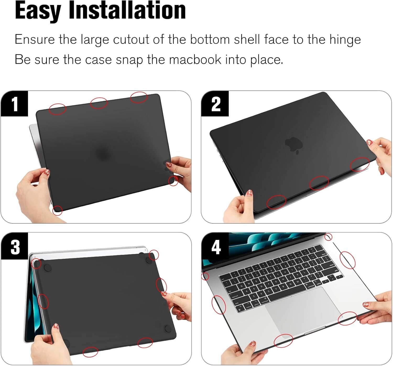 Hard Shell Case for MacBook Air 15 Inch A3241 A3114 (2023 2024 2025 Release)