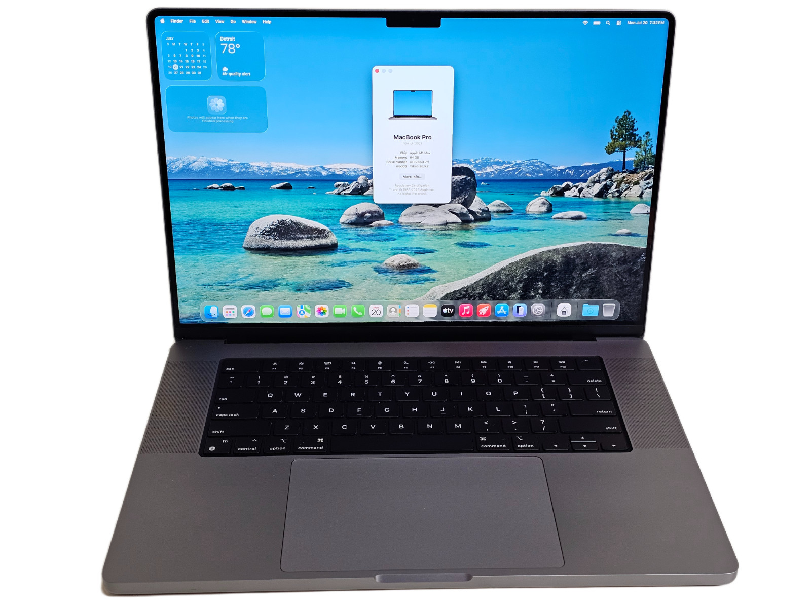 Apple MacBook Pro Laptop – 3.2 GHz M1 Max 64GB RAM 2TB 16.2″ – A2485 2021 18,2 1