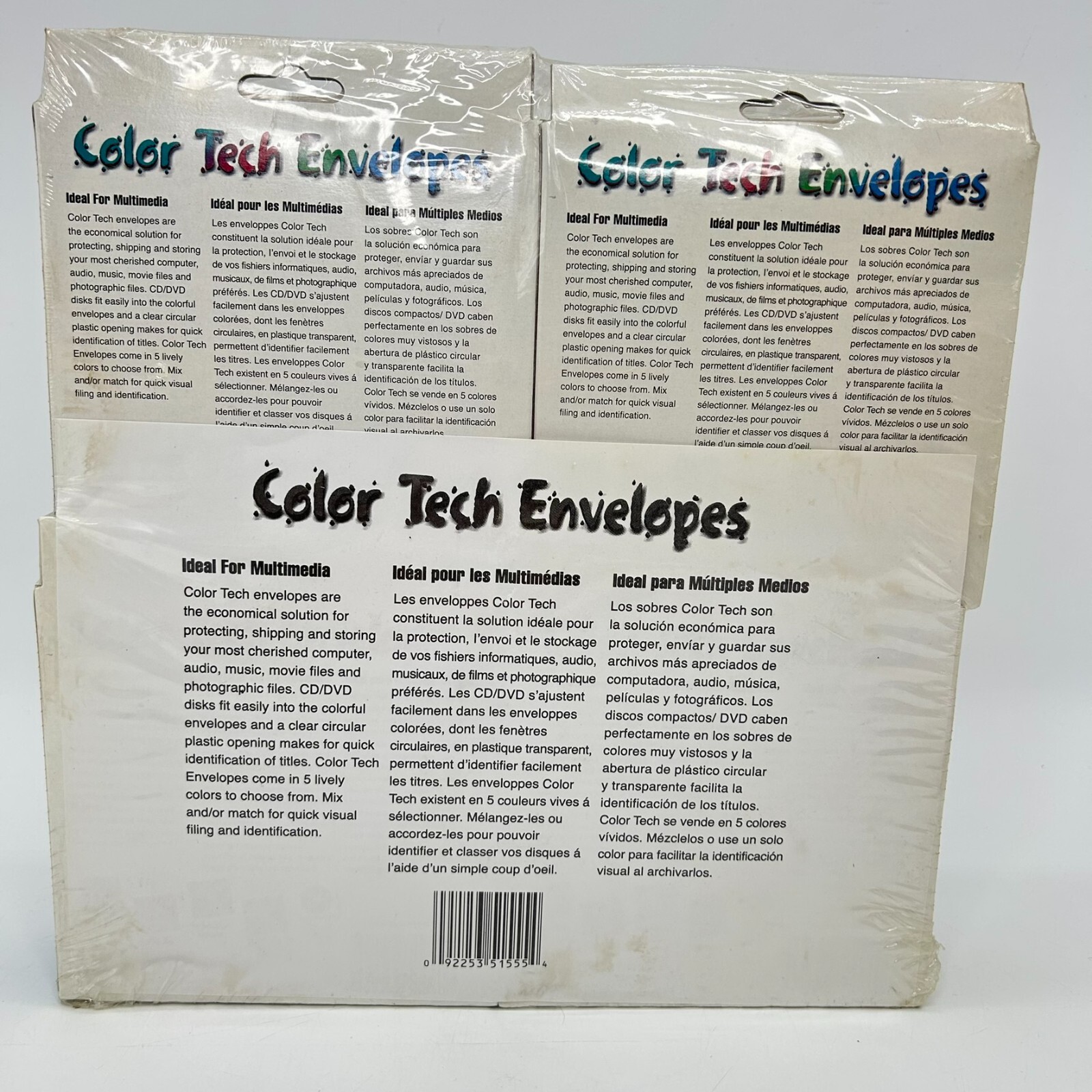 Nobility Color Tech Envelopes CD DVD Window Envelopes Bright White 200 Pack NEW