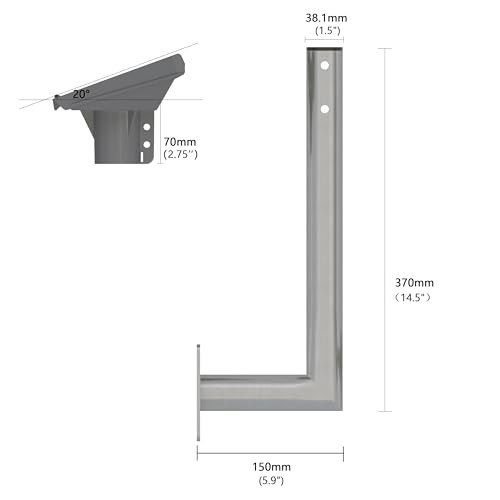 Starlink Mount Gen 3 Roof & Wall Mount Kit 360 Rotatable Pipe Adapter Short Arm