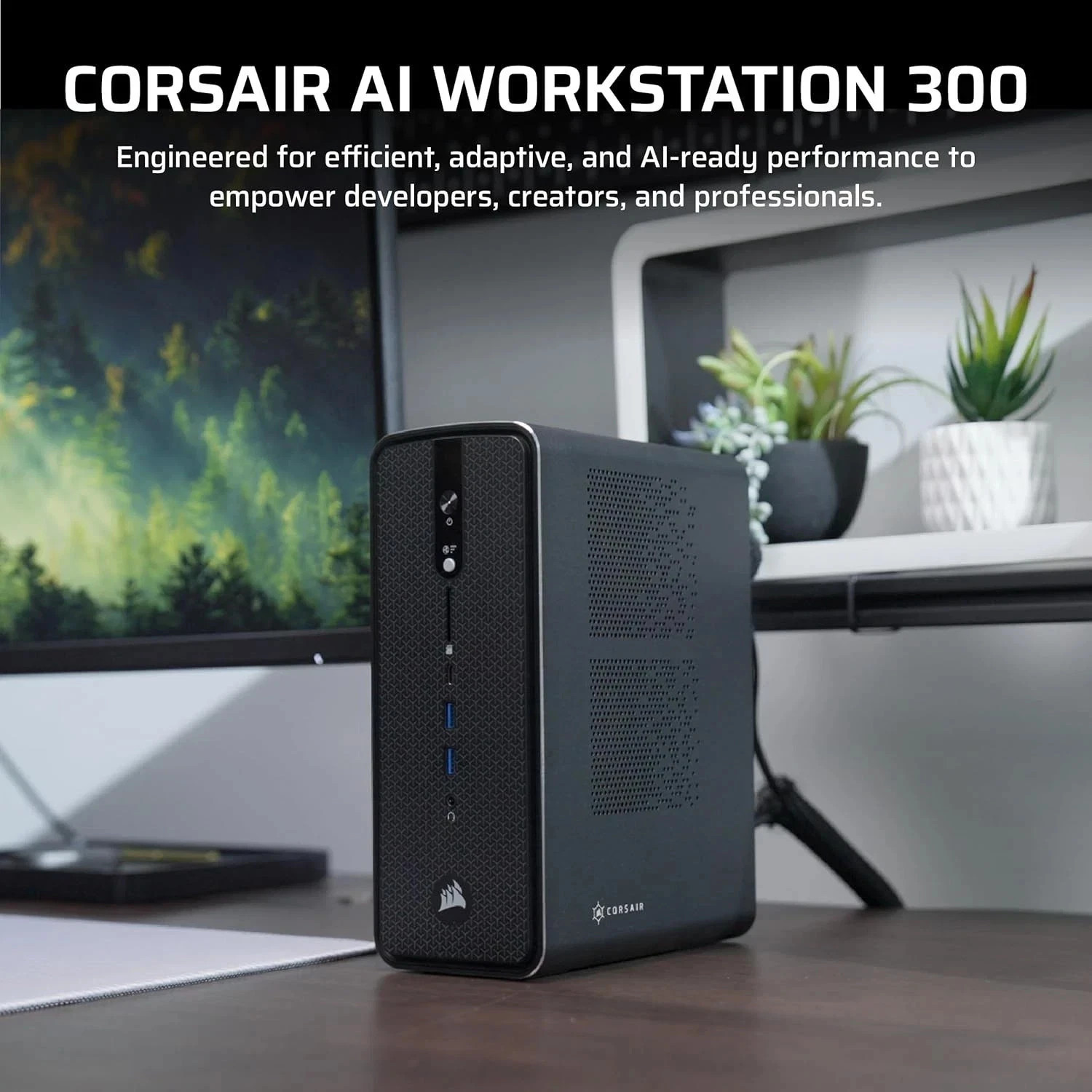 Corsair AI Workstation 300 — AMD Ryzen AI Max+ 395 | 128GB LPDDR5X | 2+2=4TB SSD