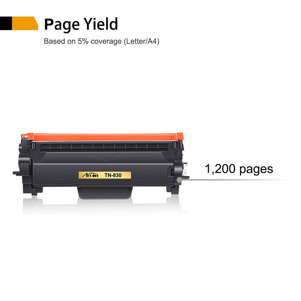 1Pack TN830 TN830XL Toner Cartridge for Brother HL-L2405W MFC-L2760DW with Chip