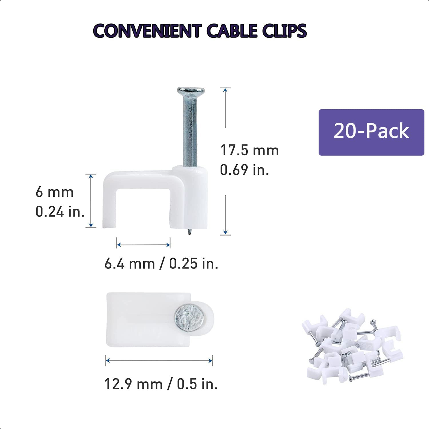 Cat 6 Ethernet Cable 50 Ft White – Flat Internet Network LAN Patch Cords
