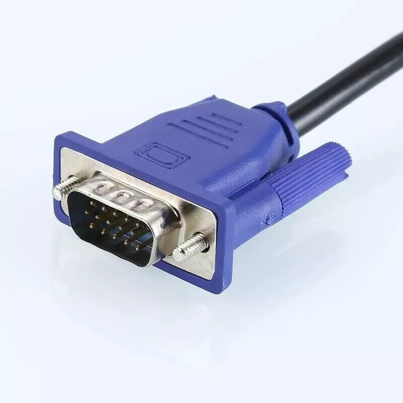 Lot of 100 VGA to VGA Cable 5ft 1080p HD Male to Male Monitor Laptop PC Computer