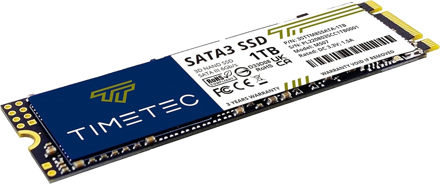 1TB SSD 3D NAND SATA III 6Gb/s M.2 2280 NGFF 512TBW Read Speed Up to 550MB/s …