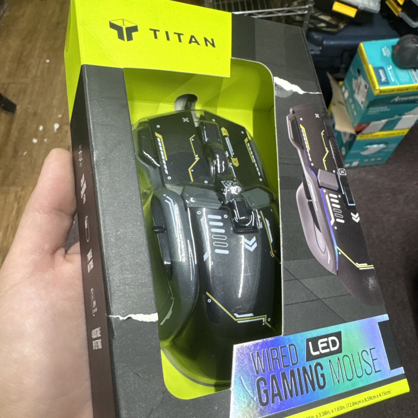 TITAN Wired LED Gaming Mouse w/4 Adjustable DPI Modes #GA-0536