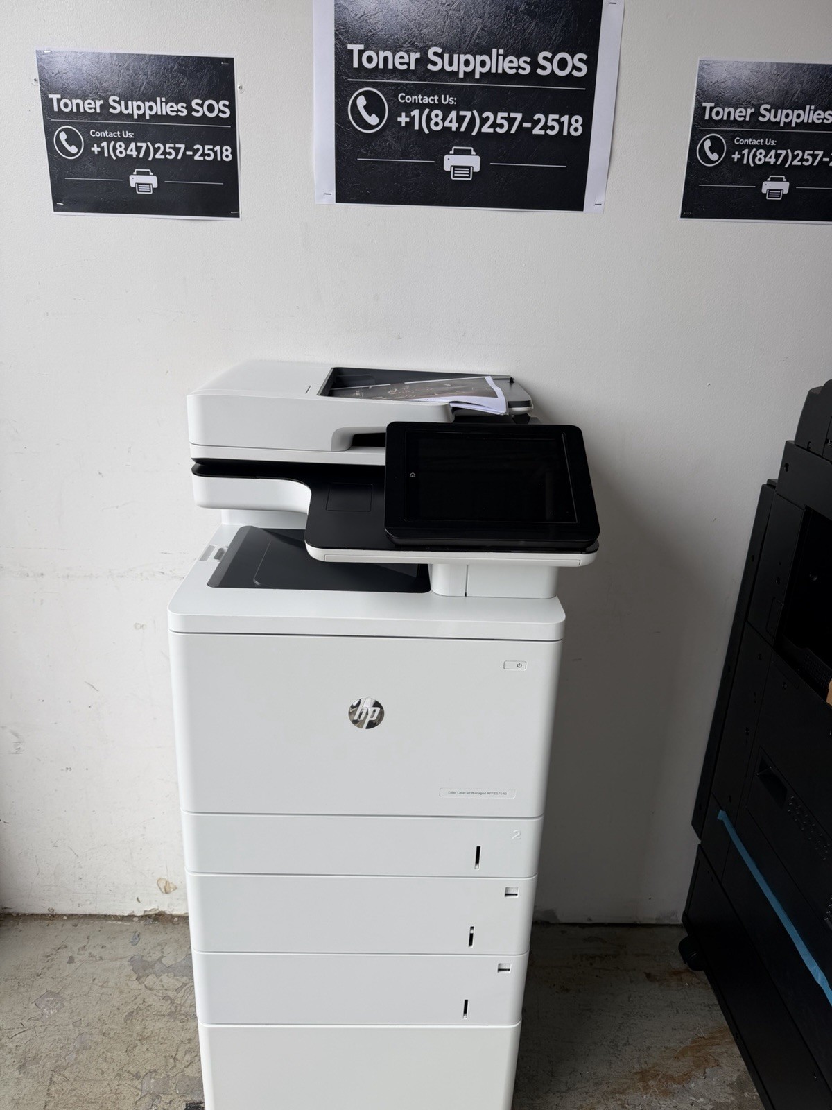 HP Color LaserJet Managed MFP E57540 Color Printer Copier Scanner 4 Trays 49K