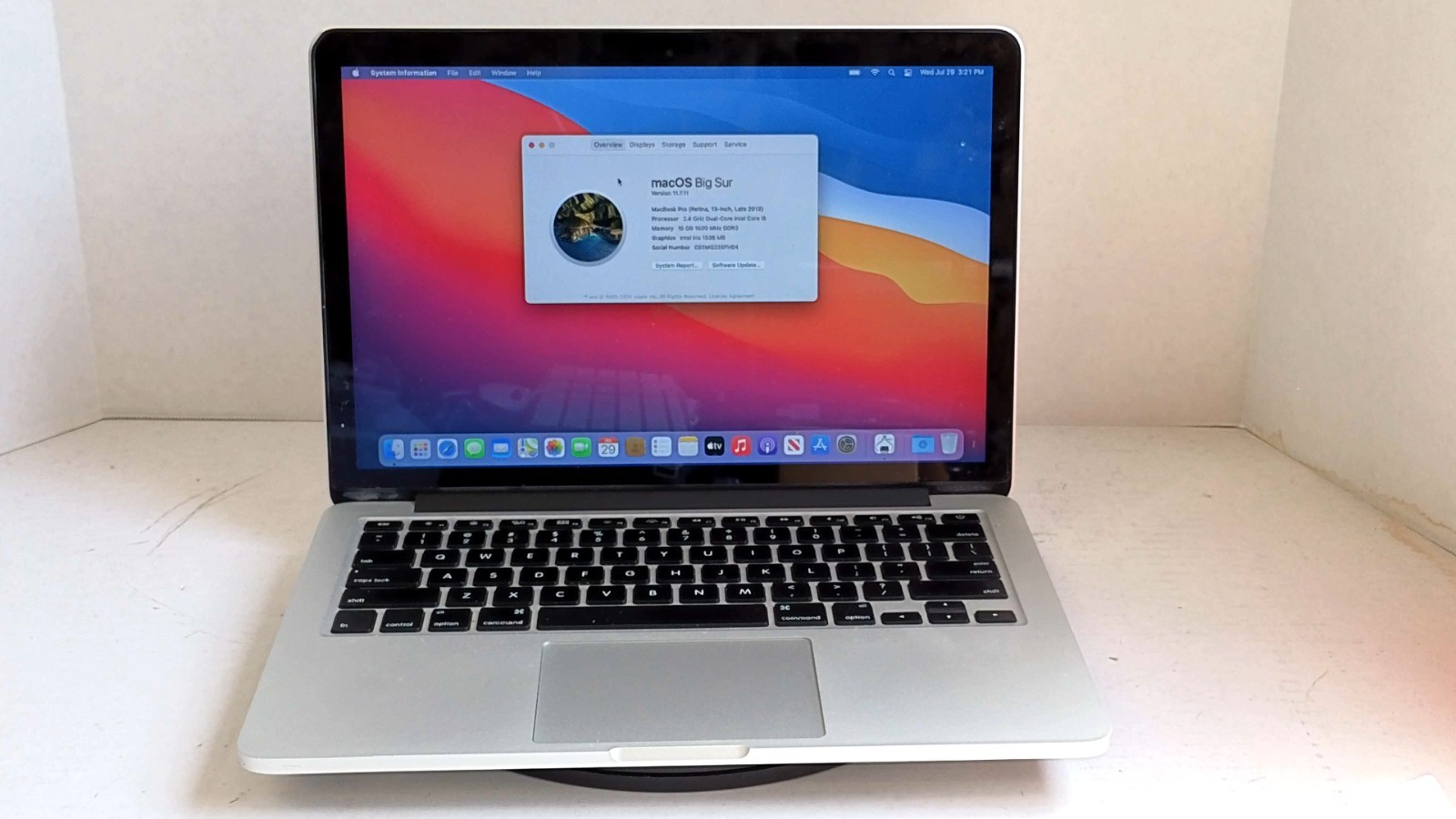Apple MacBook Pro A1502 i5-2.4GHz 16GB MEM 512GB SSD