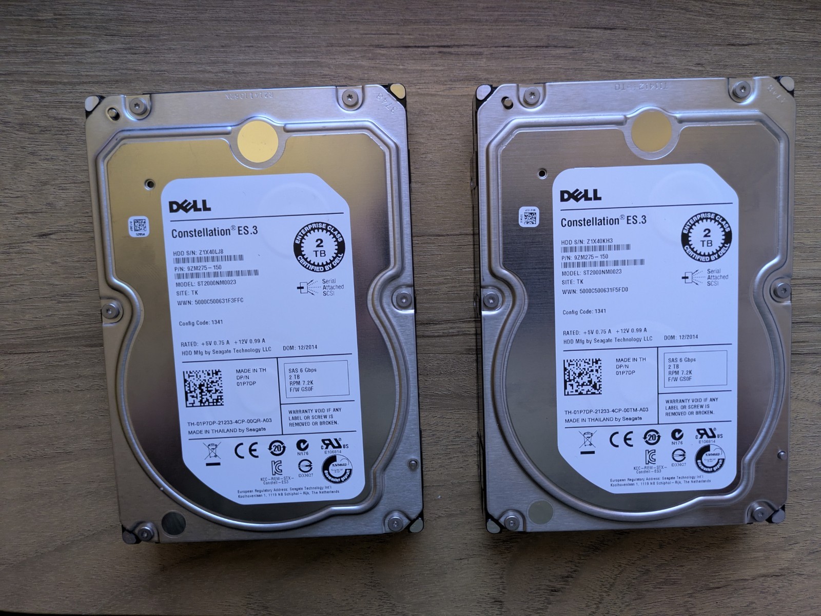 Dell Constellation ES.3 2TB 3.5″ SAS 6Gbps 7200RPM 128MB ST2000NM0033 HDD