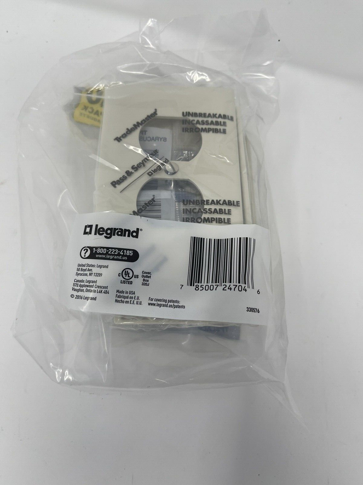 10 PACK**PASS & SEYMOUR LEGRAND DUPLEX 1-GANG WALL PLATE COVER LIGHT ALMOND