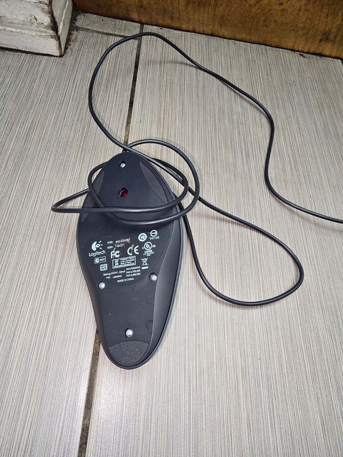 Logitech T-BC21 Marble Desktop Mouse Trackman USB Plug And Play Dark Gray used