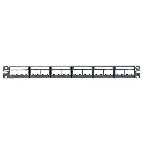 Panduit CPPL24WBLY Mini-Com 24-Port Flat Modular Patch Panel with Front Access