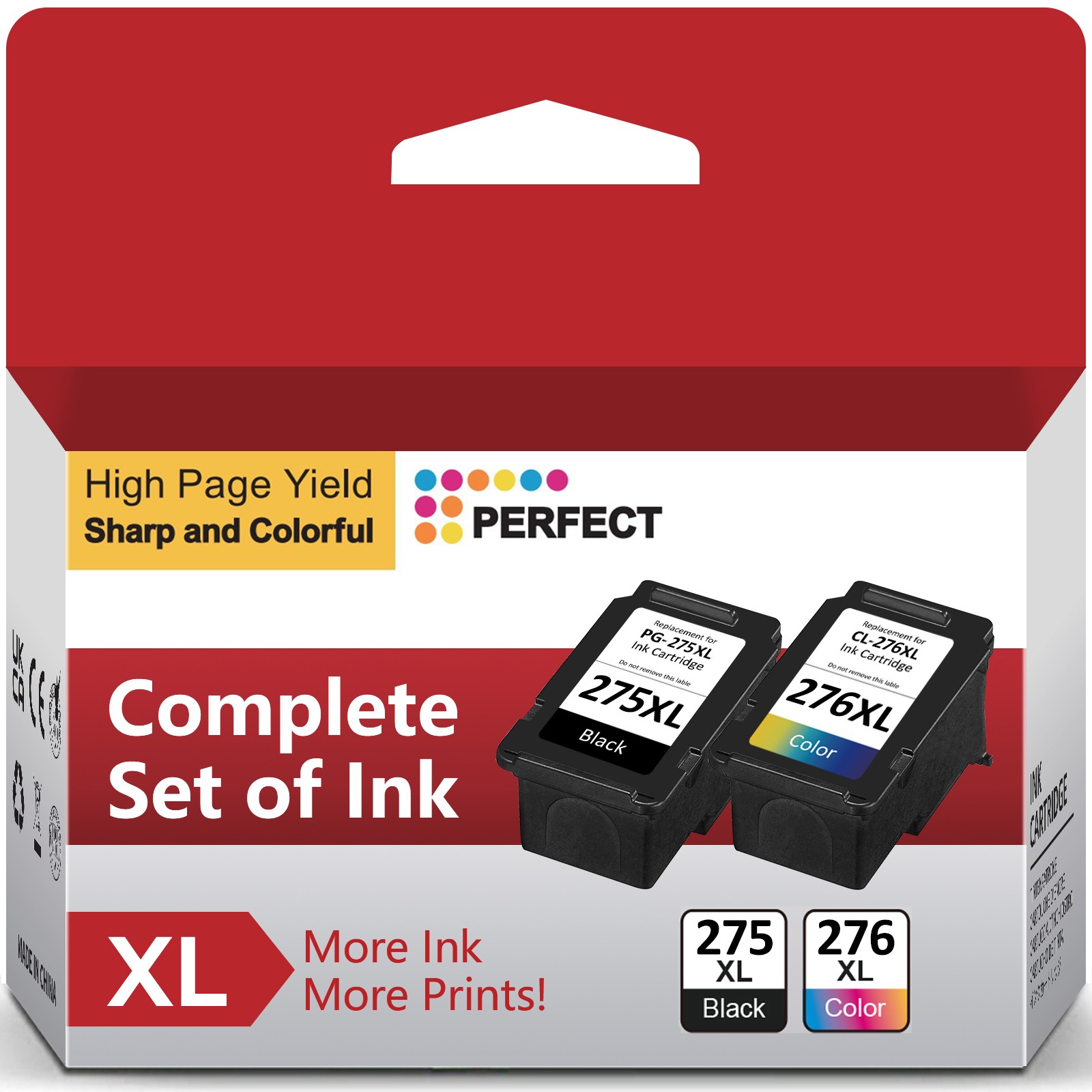 PG-275XL Ink compatible for Canon CL-276XL Pixma TS3722 TS3520 TR4700 TR4722