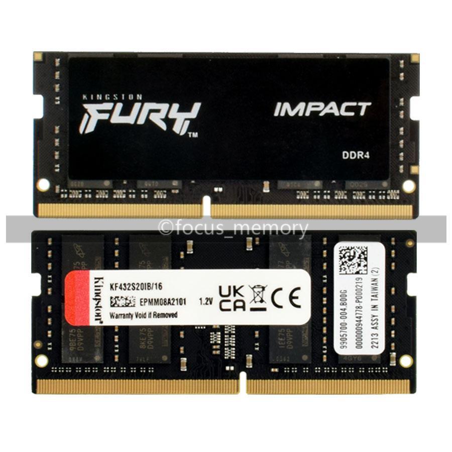 FURY 32GB (2x16GB) Ram DDR4 3200 MHz PC4-25600 Laptop Memory SO-DIMM 260-Pin