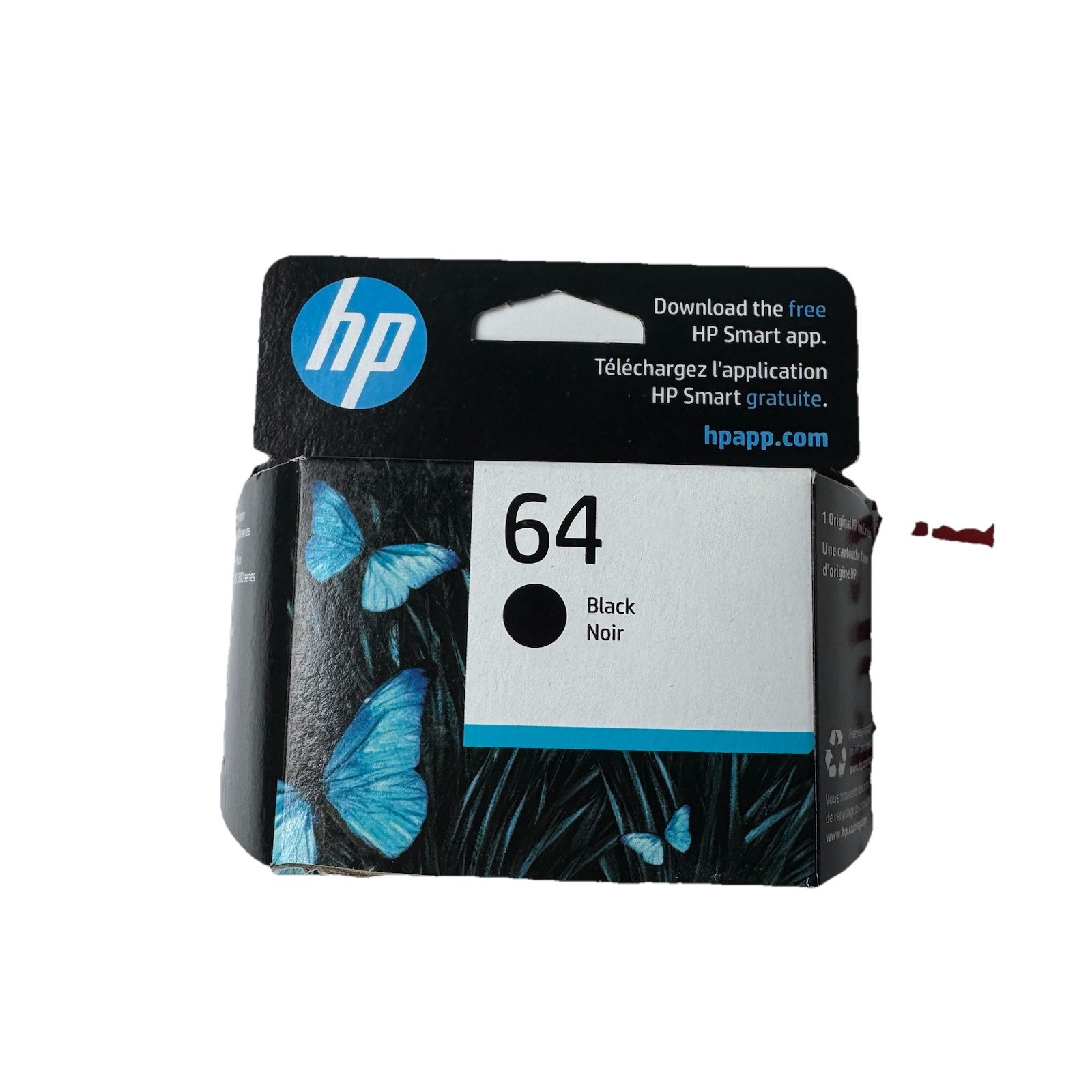 Genuine HP 64 Black Ink Cartridge N9J90AN Exp 04/2027 NEW Sealed