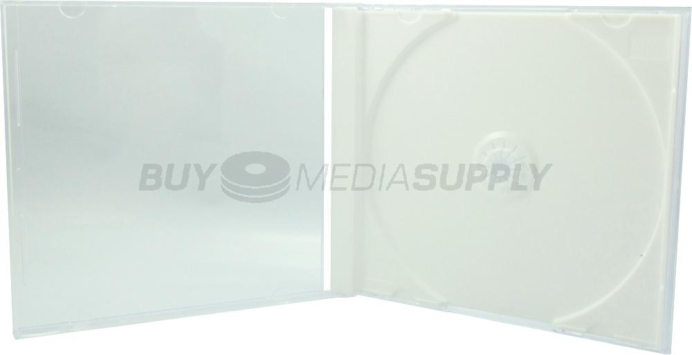 10.4mm Standard White 1 Disc CD Jewel Case Lot