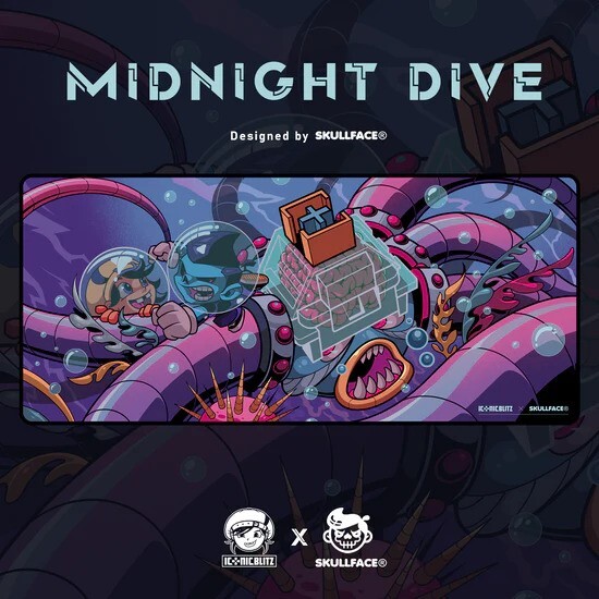 Midnight Dive – Speed Pro Deskmat | Iconic Blitz x Skullface Collab