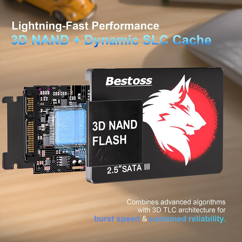 2.5 Inch SSD 120GB Internal Hard Drive for Pc or Laptop, SATA III 6Gb/S, Interna