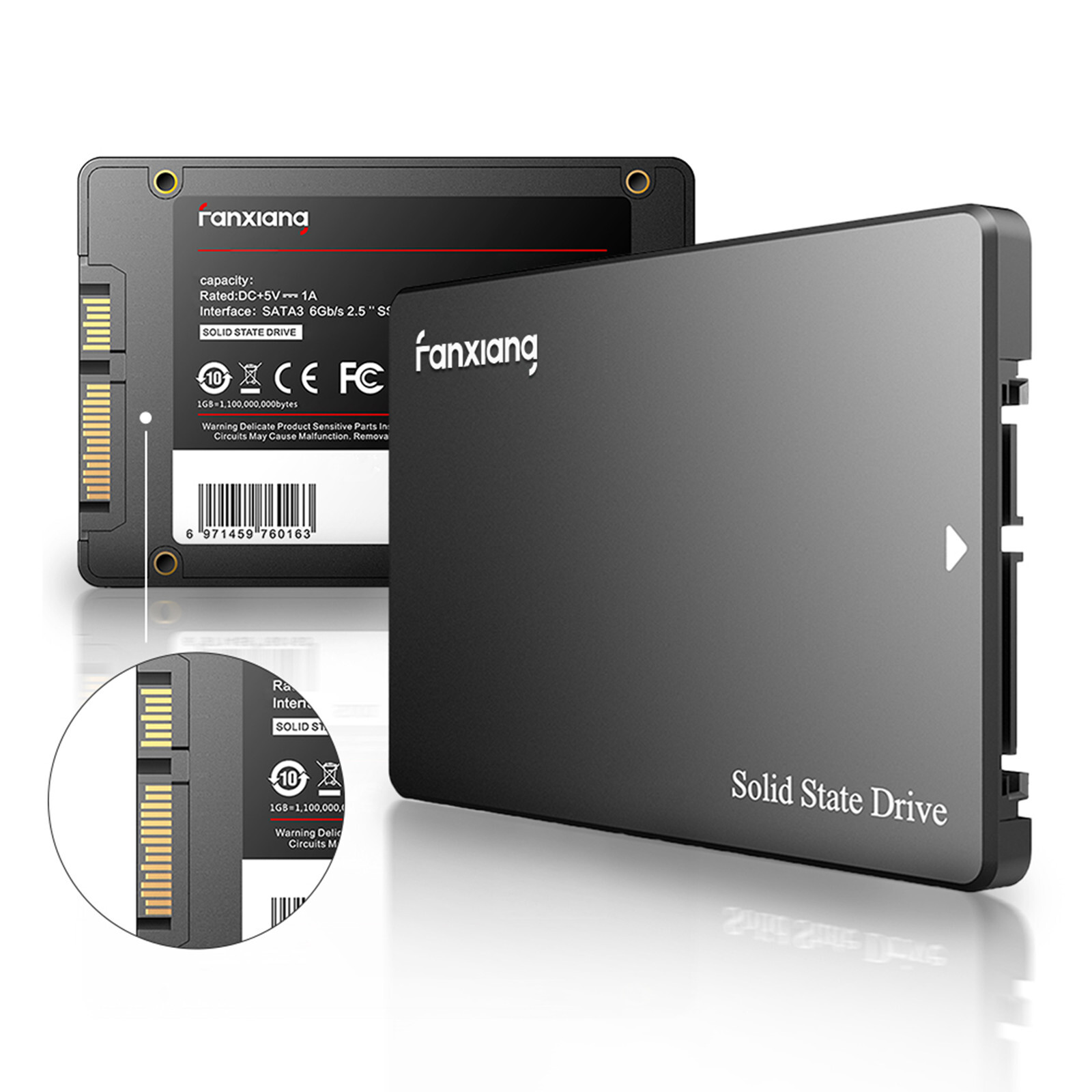 Fanxiang 512GB 2.5” Internal SSD SATA III 6GB/s 560MB/s Solid State Drive Lot