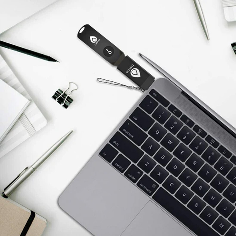 Thetis FIDO2 Security Key – Passkey, USB-A & USB Type C Adapter