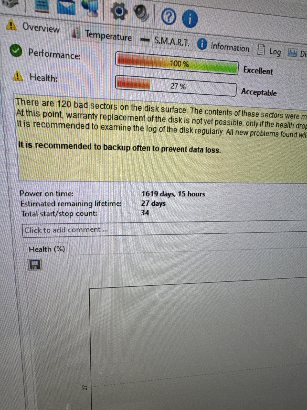 X3 EXOS Enterprise 7E2000 2TB 2.5″ SATA Hard Drive ST2000NX025 92%-27%-9% Health